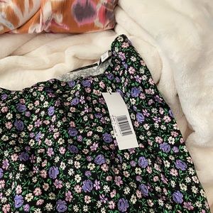 Top Shop Floral Satin Skirt